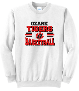 Ozark Basketball White Crew Sweatshirt