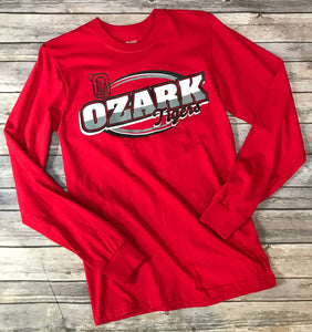 Ozark Tigers Red Long Sleeve T-Shirt