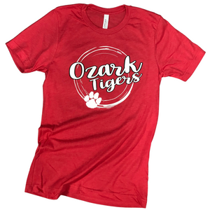 Ozark Tigers Soft Red T-Shirt Short/Long Sleeve
