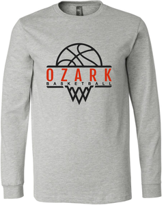 Ozark Basketball Premium Soft Gray Long Sleeve T-Shirt
