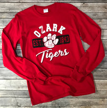 Load image into Gallery viewer, Ozark Tigers Red Long Sleeve T-Shirt
