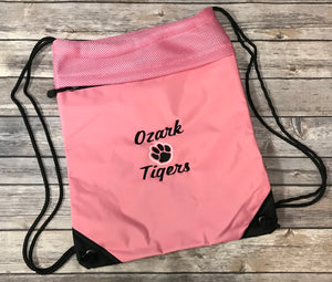Ozark Cinch Sack Black/Red/Pink