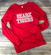 Load image into Gallery viewer, Ozark Tigers Soft Long Sleeve Red T-Shirt
