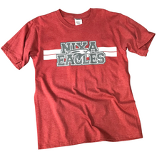 Load image into Gallery viewer, Nixa Eagles Heather Youth Red T-Shirt
