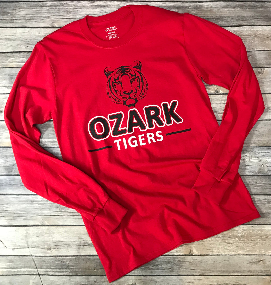 Ozark Tigers Red Long Sleeve T-Shirt