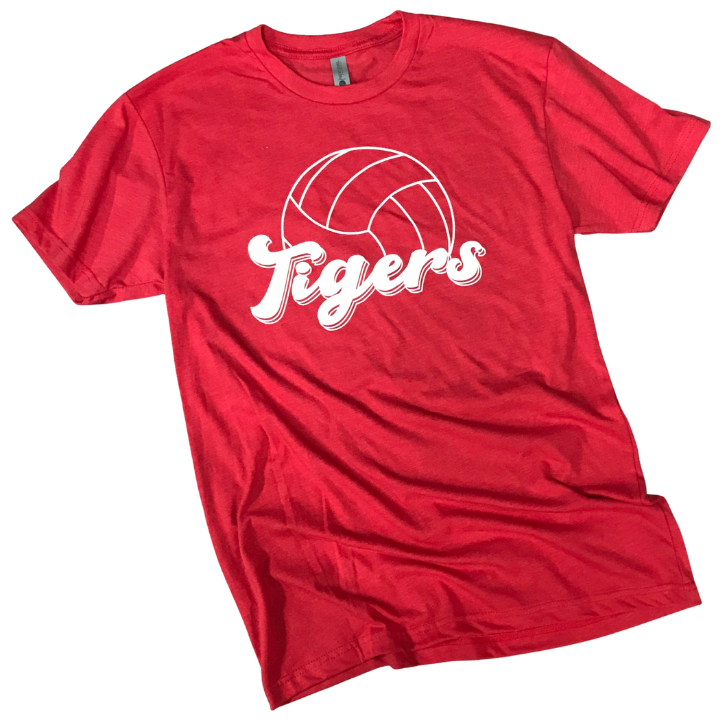 Tigers Volleyball Soft Heather Red Shirt