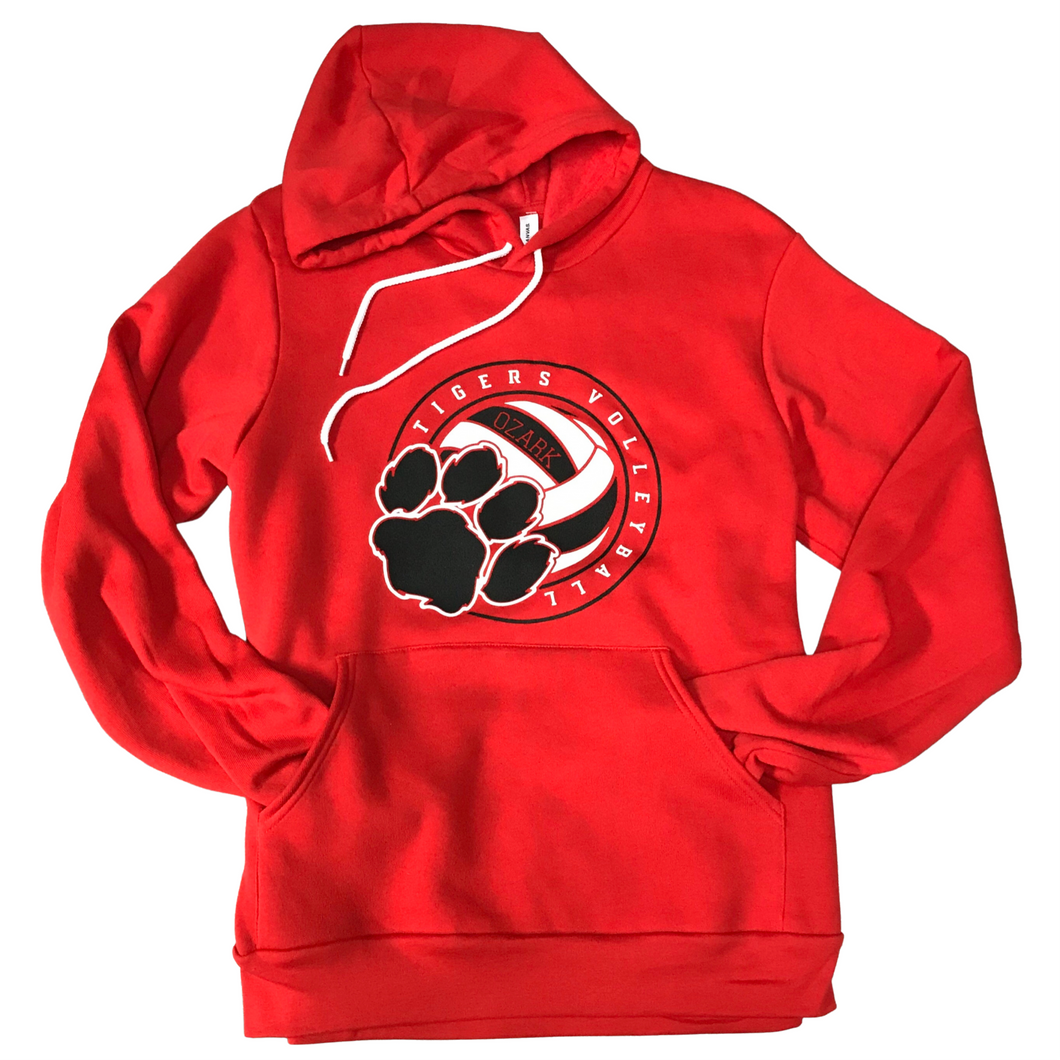 Ozark Volleyball Soft Red Hoodie