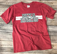 Load image into Gallery viewer, Nixa Eagles Heather Youth Red T-Shirt
