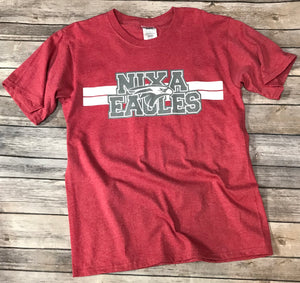 Nixa Eagles Heather Youth Red T-Shirt