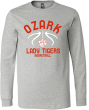 Load image into Gallery viewer, Ozark Lady Tigers Premium Soft Gray Long Sleeve T-Shirt
